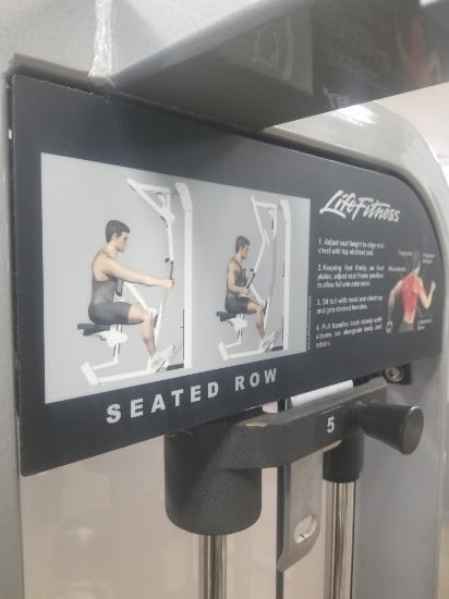 LIFE FITNESS SEATED ROW MACHINE