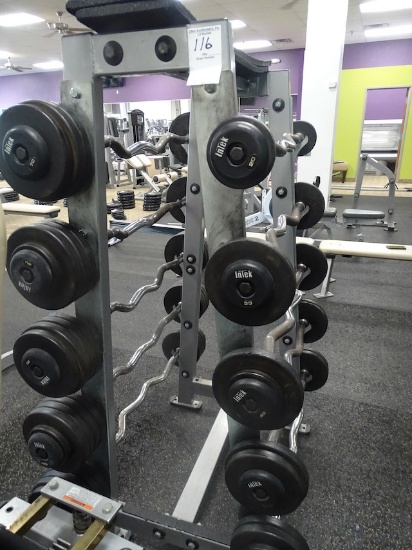 CURL BAR RACK HOLDS 10 BARS
