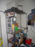 METAL SHELF & CONTENTS
