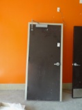 PRE-HUNG STEEL FRAME DOOR W/CLOSER DOOR MEASURES 36 X 83 ½