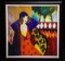 Colorful painting - woman near window