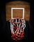 Indoor basketball goal with rim and net