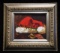 Santa Hat Christmas painting on canvas in frame