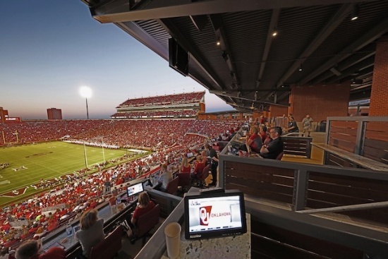 OU Suite Loge box at Texas Tech Game Oct 30, 2021 - seats 6