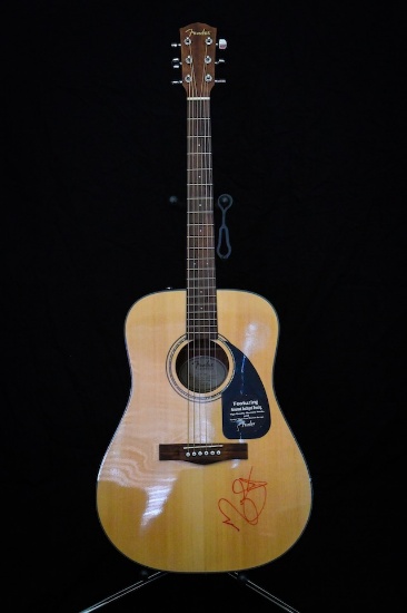 Acoustic Fender Guitar - autographed by Miranda Lambert