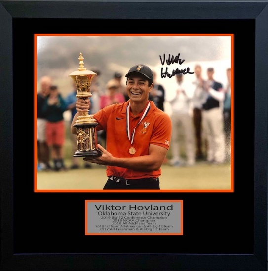 OSU-PGA Golfer Viktor Hovland autographed & framed photo