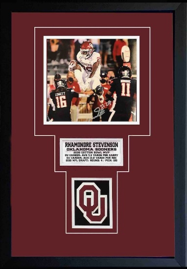 Rhamondre Stevenson autographed & framed photo