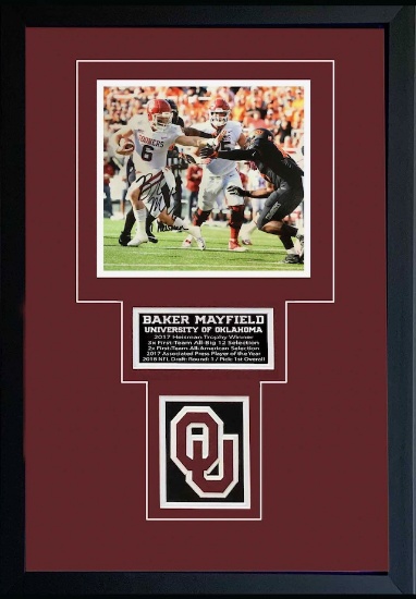Baker Mayfield autographed & framed photo
