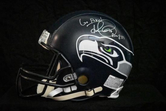 Seattle Seahawks Helmet autographed by Russell Okung