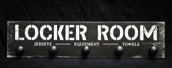 Locker Room hanging with knobs