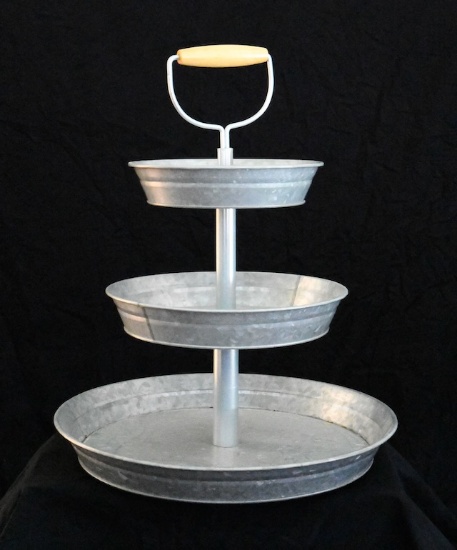 3 Level tin tray stand