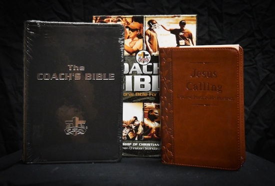 Coaches Bible + Jesus Calling devotional book