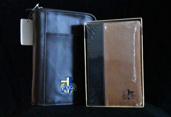 FCA bible cover and Holman "Ultrathin" Bible