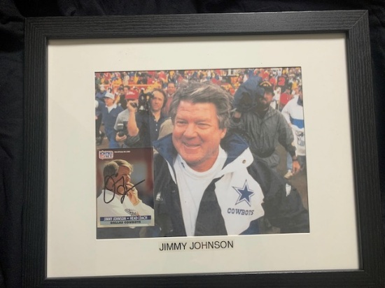 Jimmy Johnson autographed & framed photo