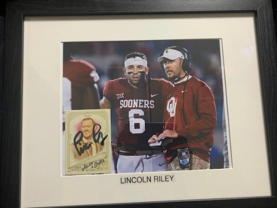 Lincoln Riley autographed & framed photo