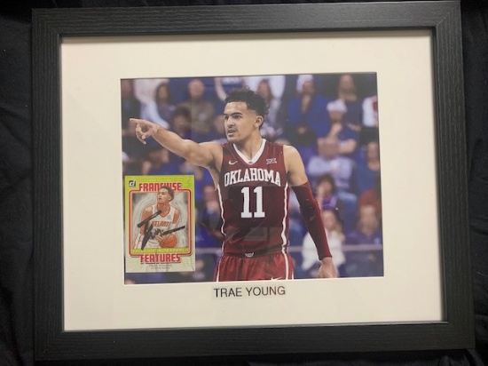 Trae Young autographed & framed photo