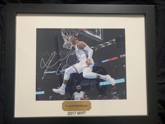 Russell Westbrook autographed & framed photo "2017 MVP"