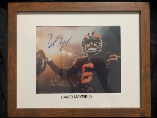 Baker Mayfield autographed & framed photo