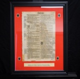 From 1592 German Bible - original leaf printed in Wittenberg, Germany