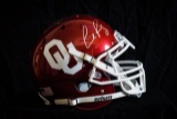 OU Helmet autographed by Switzer, Stoops, & Riley