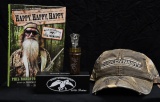 Duck Dynasty: Duck Call, Hat, & Book - all autographed by Willie Robertson