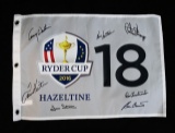 Golf Flag #18 Hole from 2016 Ryder Cup autographed