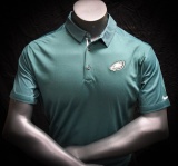 Philadelphia Eagles men's polo shirt, Nike Dri-Fit, green size XL, 