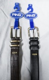 Two Ping men's belts, both 36