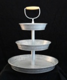 3 Level tin tray stand