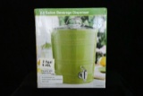 Green ceramic drink dispenser 2.5 gallons