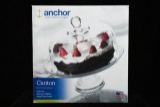 Cake Stand - glass pedestal plate & dome