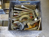 PALLET W/NUTS, BOLTS, SHACKLES, HAMMERS, TOOLING & BUCKETS