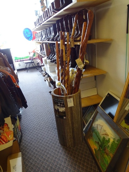 WALKING STICKS AND CONTAINER