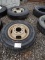 8 HOLE RIMS W/TRANS RIB LT 7.5-16LT & GENERAL AMERITRAC TR LT215/85R16 (X2)
