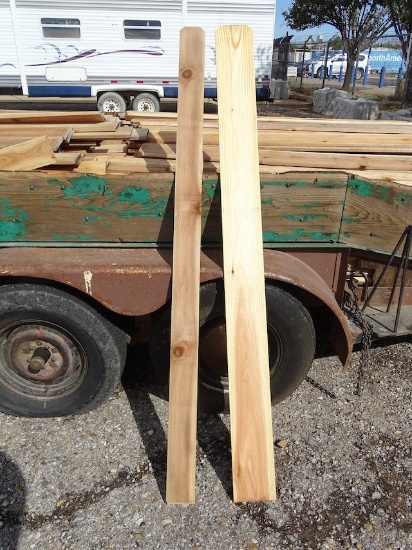 CEADOR FENCE PICKETS 6'X6", 6'X4" & 2"X4"X8' L ON TRAILER (NO TRAILER)