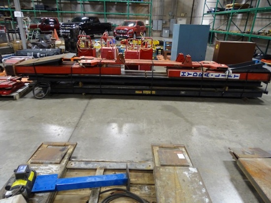 ANCANAS FOUR POST ALIGNMENT LIFT W/2 CENTER ROLLING JACKS