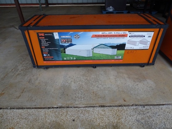 NEW TMG PEAKED ROOF CONTAINER SHELTER 30'X40' MODEL:7MG-ST3040C