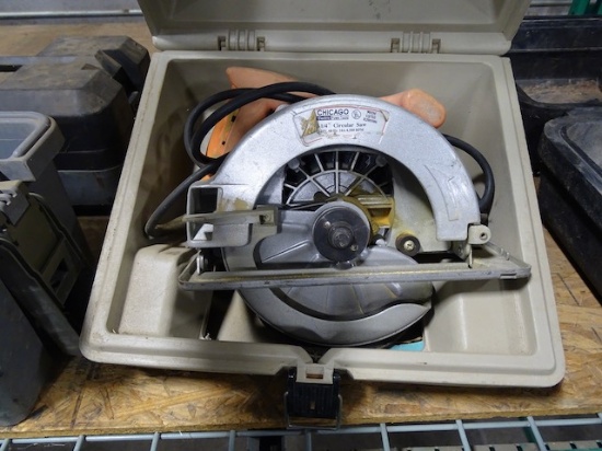 CHICAGO ELECTRIC 7 1/4" CIRCULAR SAW W/CASE