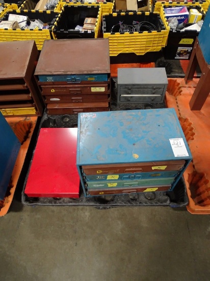 NUT & BOLT BINS W/CONTENTS (X4)