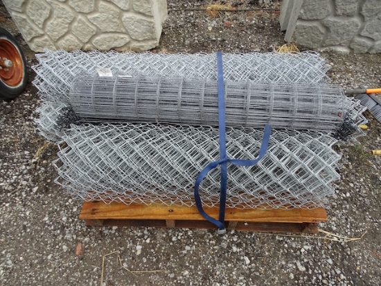 CAHAIN LINK FENCING ROLLS & A ROLL OF WIRE MESH FENCHING