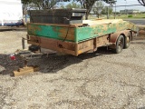 16' UTILITY TRAILER W/RAMPS TANDOM AXLE, BUMPER PULL & TOOL BOX