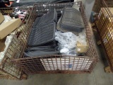 BASKET W/FLOOR MATS, BRACKETS & AUTOMOTIVE PARTS