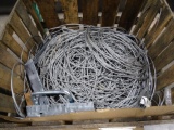 PALLET FULL OF STEEL CABLE & BRACKETS