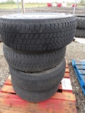 JEEP 5 HOLE RIMS W/GOODYEAR WRANGLER GSA P225/75R15 TIRES (X4)