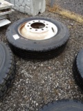 8 HOLE RIMS W/GOODYEAR G159 265/75R22.5 TIRE