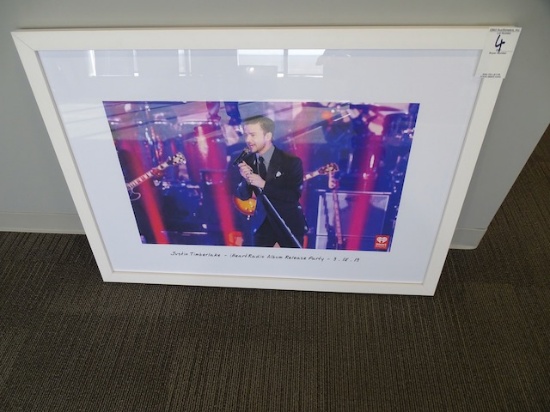 JUSTIN TIMBERLAKE FRAMED PICTURE 43”X31”