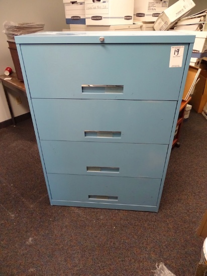 FOUR DRAWER LATERAL FILE CABINET 36”X52”X18”