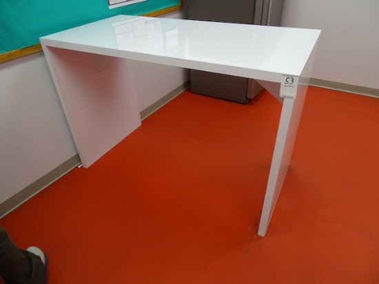 WHITE FORMICA BAR/TABLE 30”X60”X41”, IN KITCHEN 10TH FLOOR