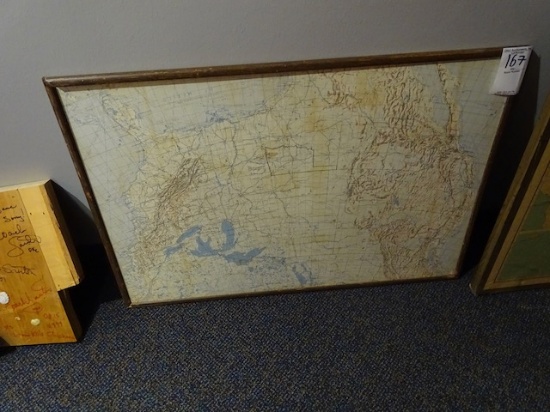 US MAP APPROXIMATELY 24”X48”