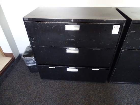 THREE DRAWER LATERAL FILE CABINET